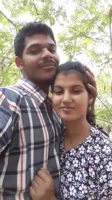 Cute Young Girl Enjoying with Boyfriend Outdoor