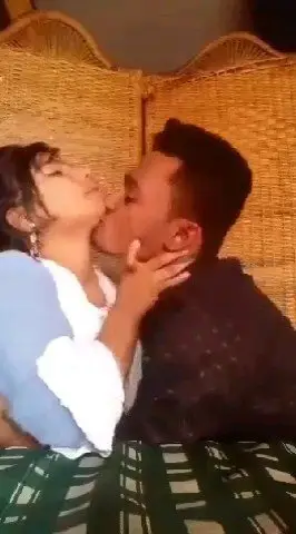 Cute Girl Kissing Boob Pressing by Boyfriend in Resturant After Class