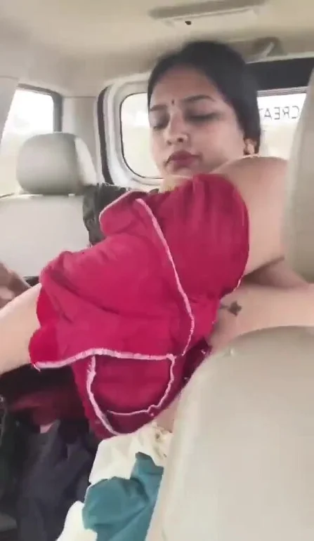 Beautiful Chubby Randi Wearing Clothes in Car